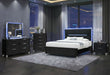 LANDO BLACK KING BED WITH CONTINUOUS LED - Furniture Stars (Chicago, IL)
