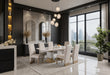 D12 DINING TABLE NATURAL+ 8 D12 DINING CHAIR BEIGE NATURAL - Furniture Stars (Chicago, IL)