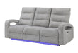 U6611 GREY 15 POWER RECLINING SOFA WITH LED - Furniture Stars (Chicago, IL)