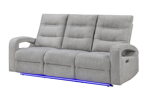U6611 GREY 15 POWER RECLINING SOFA WITH LED - Furniture Stars (Chicago, IL)