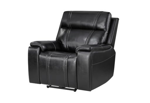 U8880 BLACK LEATHER POWER RECLINER - Furniture Stars (Chicago, IL)