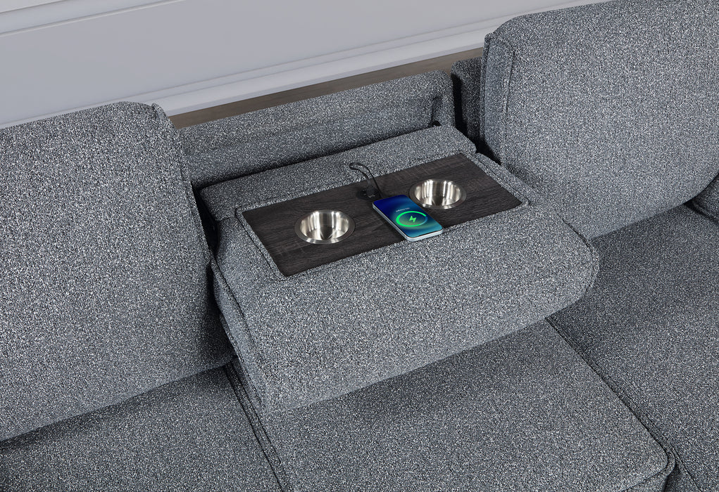 U0808 DARK GREY REVERSIBLE SOFA BED - Furniture Stars (Chicago, IL)