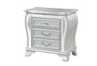 ARIA SILVER NIGHTSTAND WITH LED - Furniture Stars (Chicago, IL)