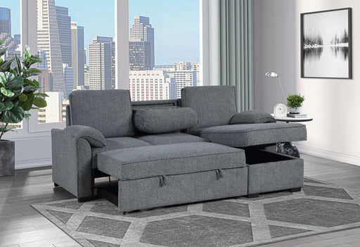 U0808 DARK GREY REVERSIBLE SOFA BED - Furniture Stars (Chicago, IL)