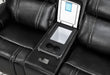 U8880 BLACK LEATHER PWR REC SOFA/PWR CONSOLE REC LOVESEAT/PWR RECLINER - Furniture Stars (Chicago, IL)