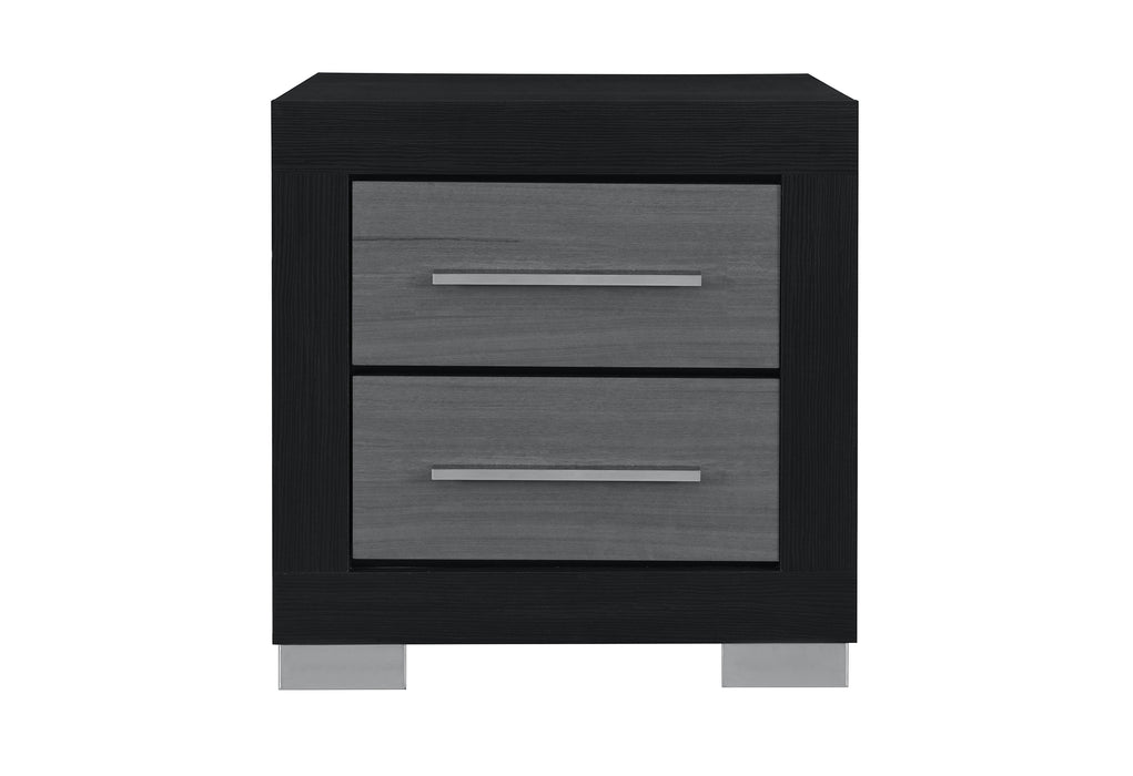 EMMA BLACK/GREY NIGHTSTAND - Furniture Stars (Chicago, IL)
