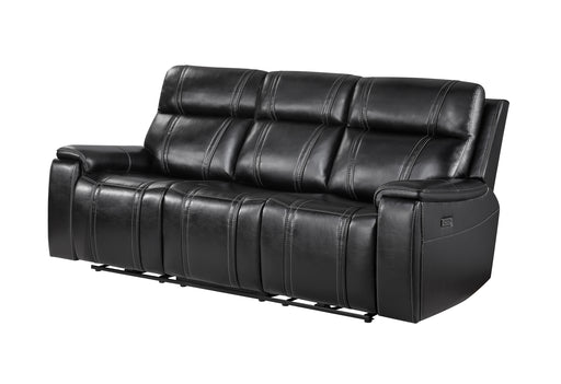 U8880 BLACK LEATHER POWER RECLINING SOFA - Furniture Stars (Chicago, IL)