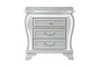 ARIA SILVER NIGHTSTAND WITH LED - Furniture Stars (Chicago, IL)