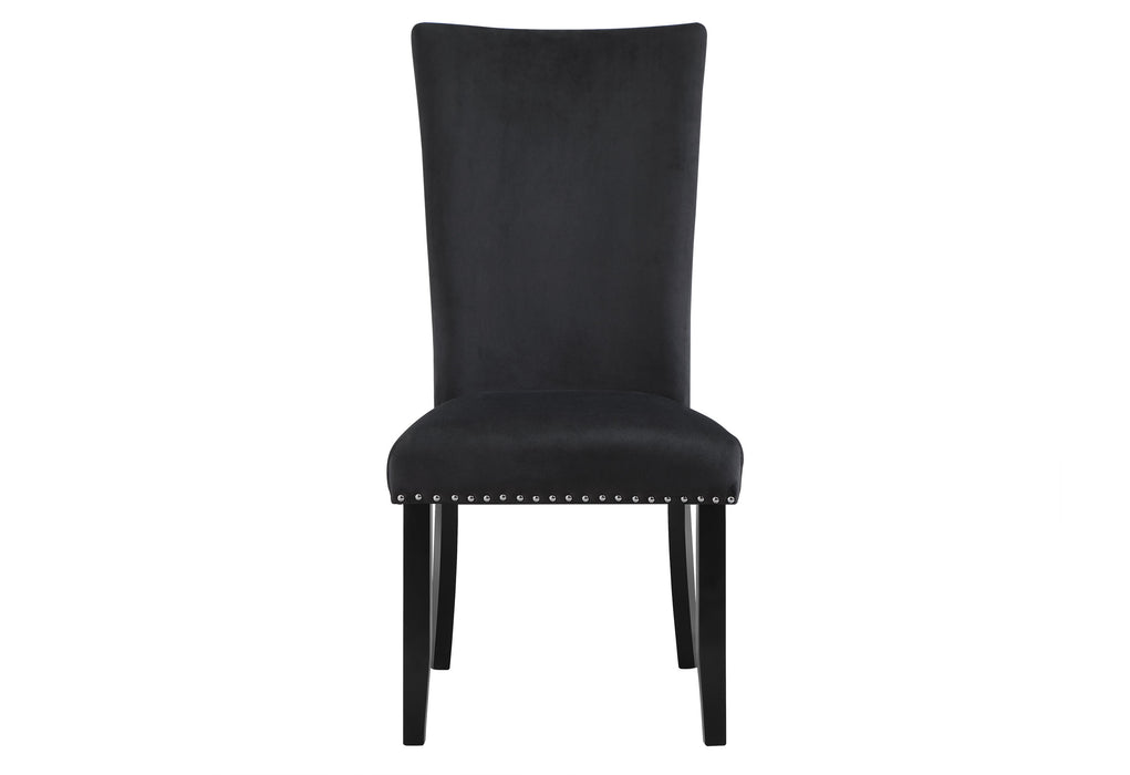 D02 DINING TABLE + 8 D03 BLACK DINING CHAIRS - Furniture Stars (Chicago, IL)