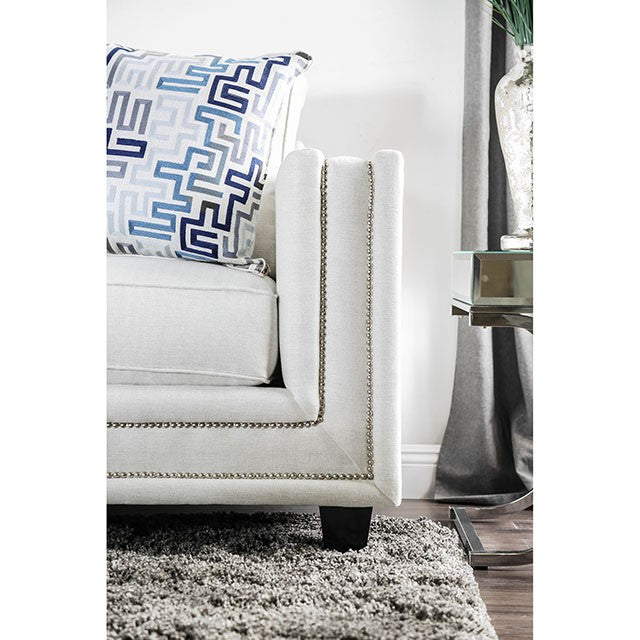 Ilse Off-White/Blue Sofa - Furniture Stars (Chicago, IL)