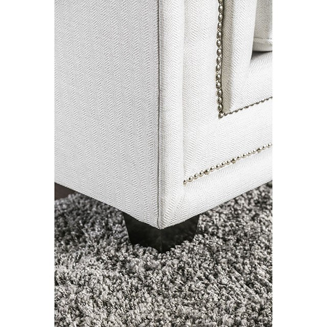 Ilse Off-White/Blue Sofa - Furniture Stars (Chicago, IL)