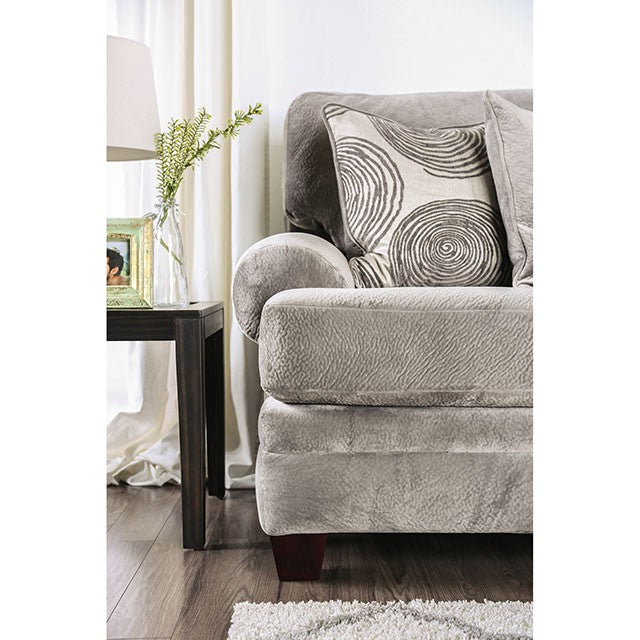 Bonaventura Gray/Pattern Sofa - Furniture Stars (Chicago, IL)