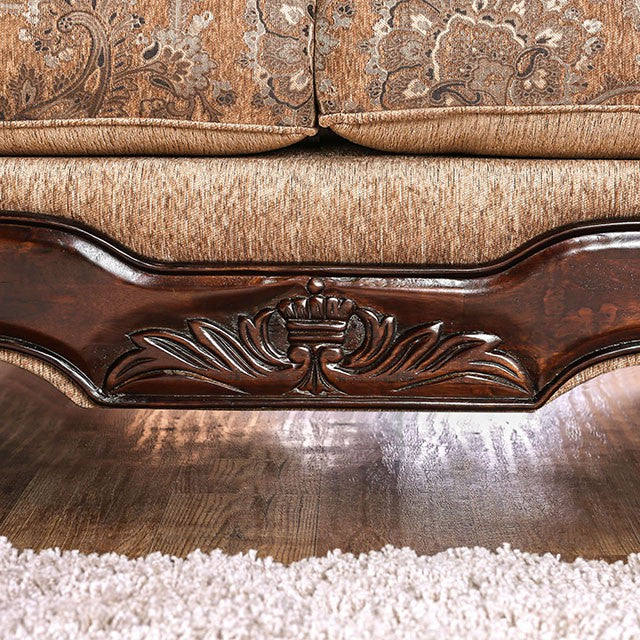 NICANOR Tan/Gold Sofa - Furniture Stars (Chicago, IL)