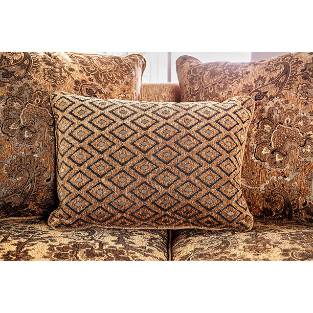 NICANOR Tan/Gold Sofa - Furniture Stars (Chicago, IL)
