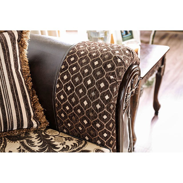 Quirino Light Brown/Dark Brown Sofa - Furniture Stars (Chicago, IL)