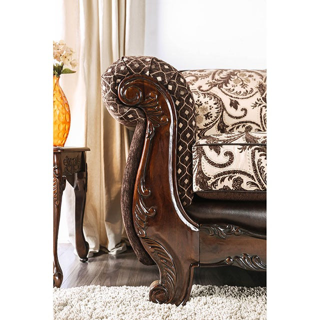 Quirino Light Brown/Dark Brown Sofa - Furniture Stars (Chicago, IL)