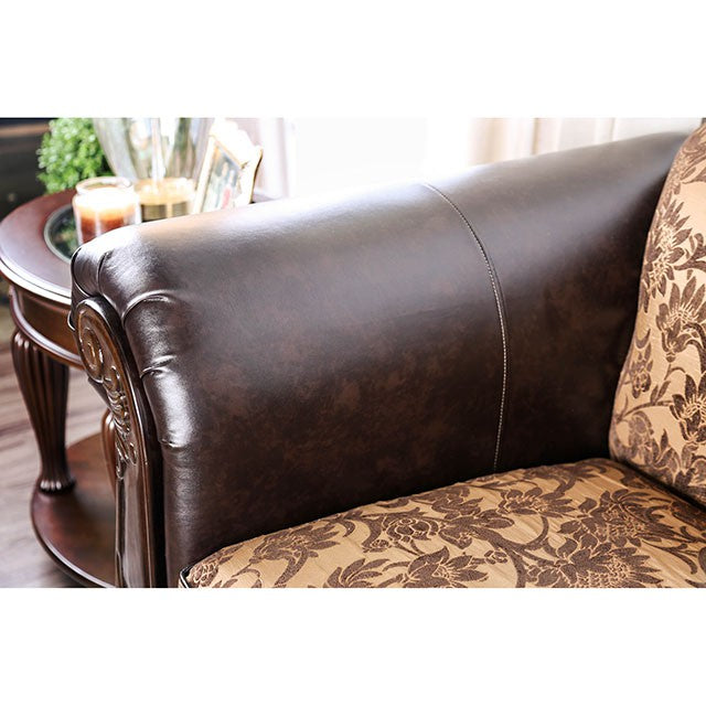 Quirino Tan/Dark Brown Sofa - Furniture Stars (Chicago, IL)