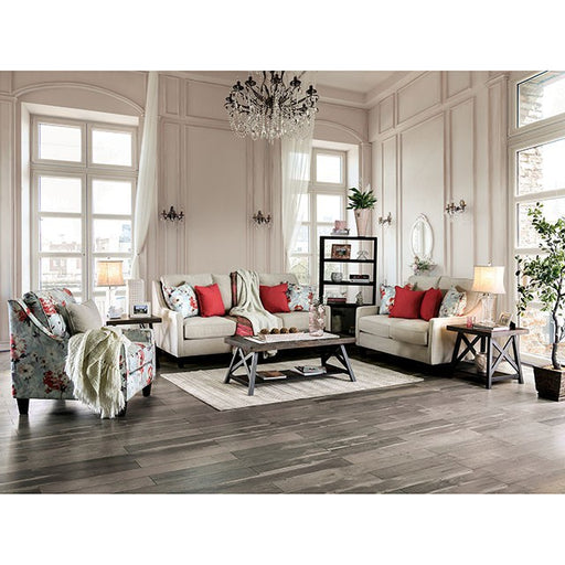 Nadene Ivory Love Seat - Furniture Stars (Chicago, IL)