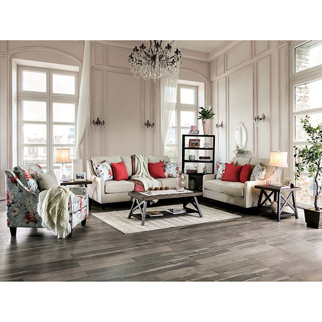 Nadene Ivory Love Seat - Furniture Stars (Chicago, IL)