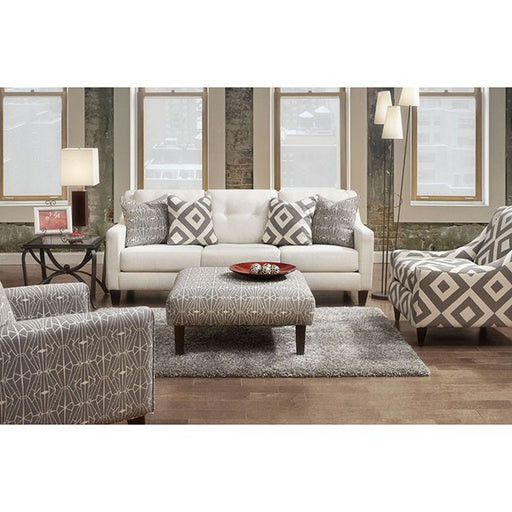 PARKER Ivory/Gray/Pattern Chair, Diamond Pattern - Furniture Stars (Chicago, IL)